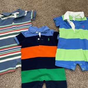 Set of 3 Polo Rompers
